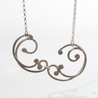 Silver Double Link Baroque Necklace